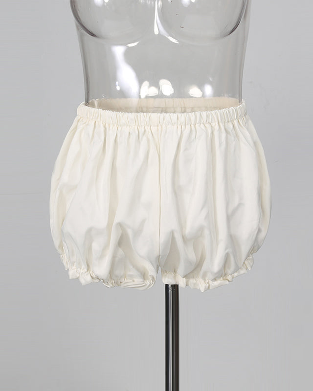 Apricot Polka Dot Bow Corset Mini Dress