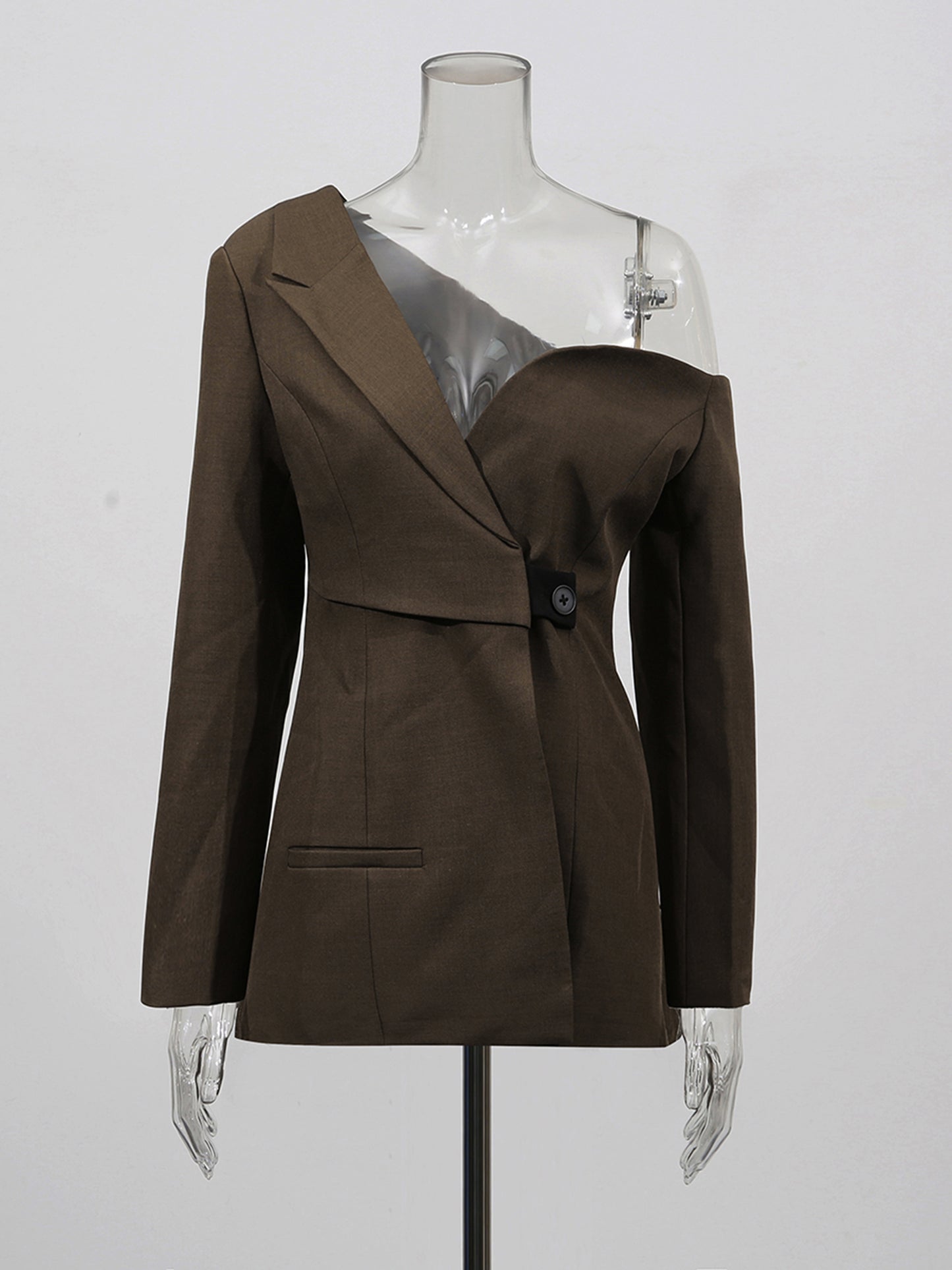 Chic Coffee - Colored Tailored Blazer