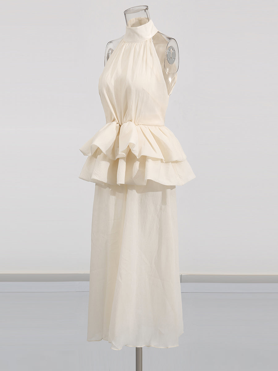 Off Shoulder Sleeveless Long Dress