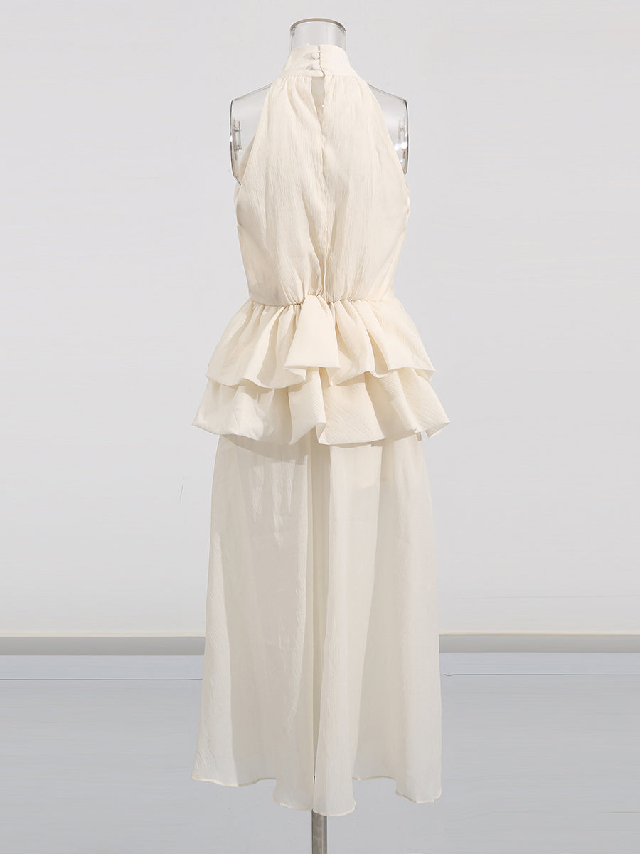 Off Shoulder Sleeveless Long Dress