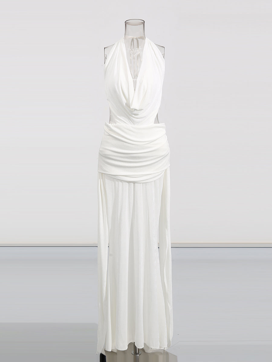 Sexy V-neck Backless Long Dress