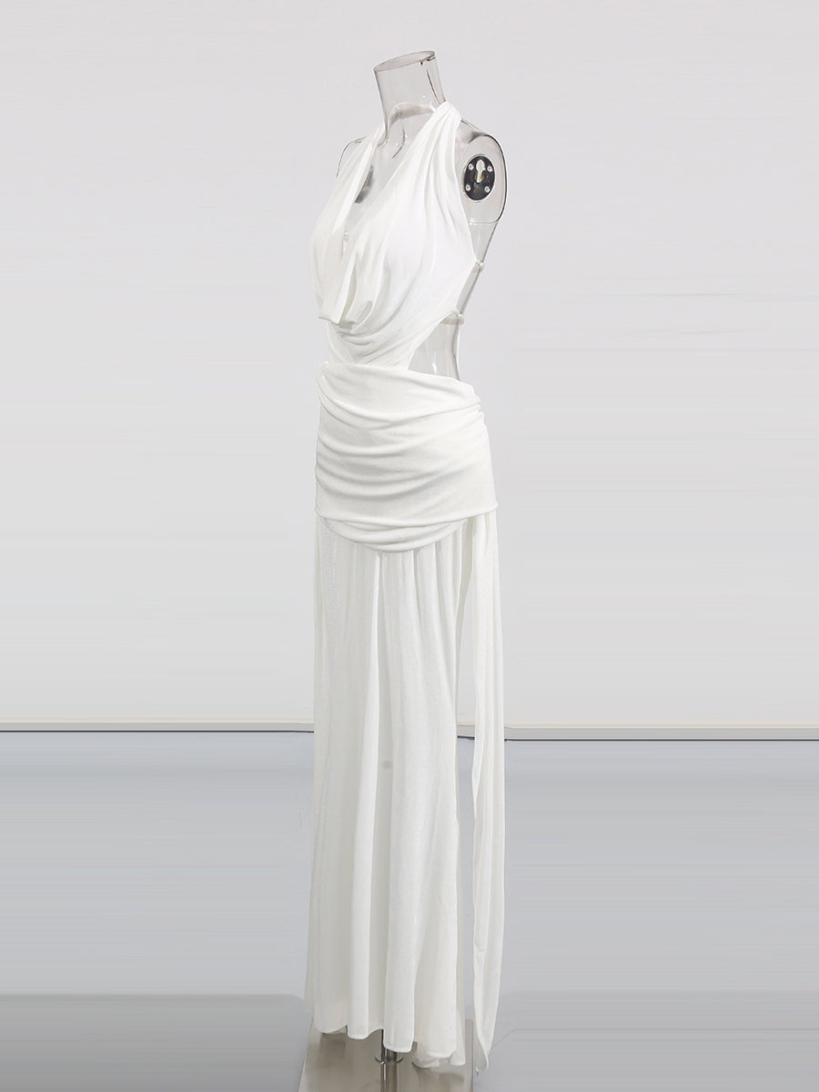 Sexy V-neck Backless Long Dress