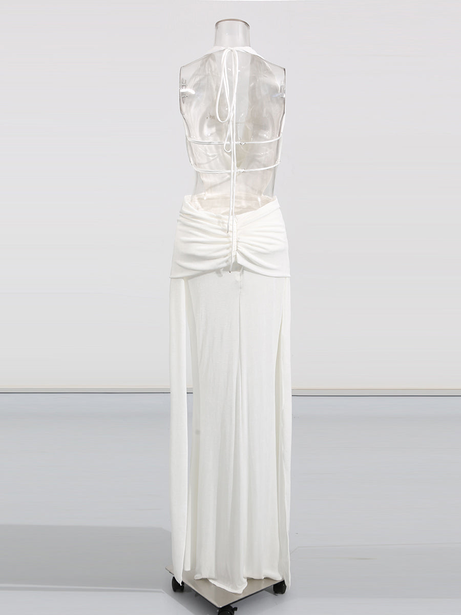 Sexy V-neck Backless Long Dress