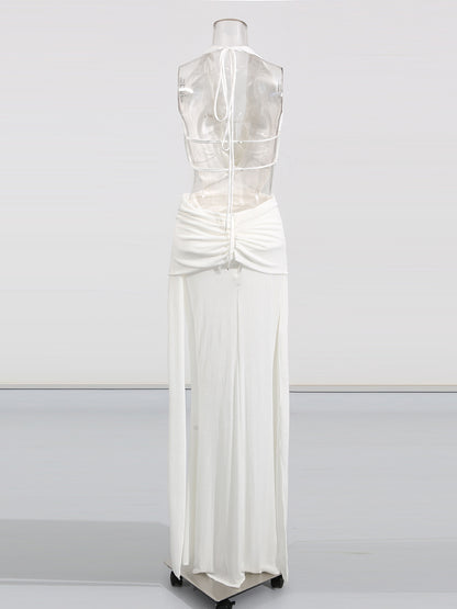 Sexy V-neck Backless Long Dress