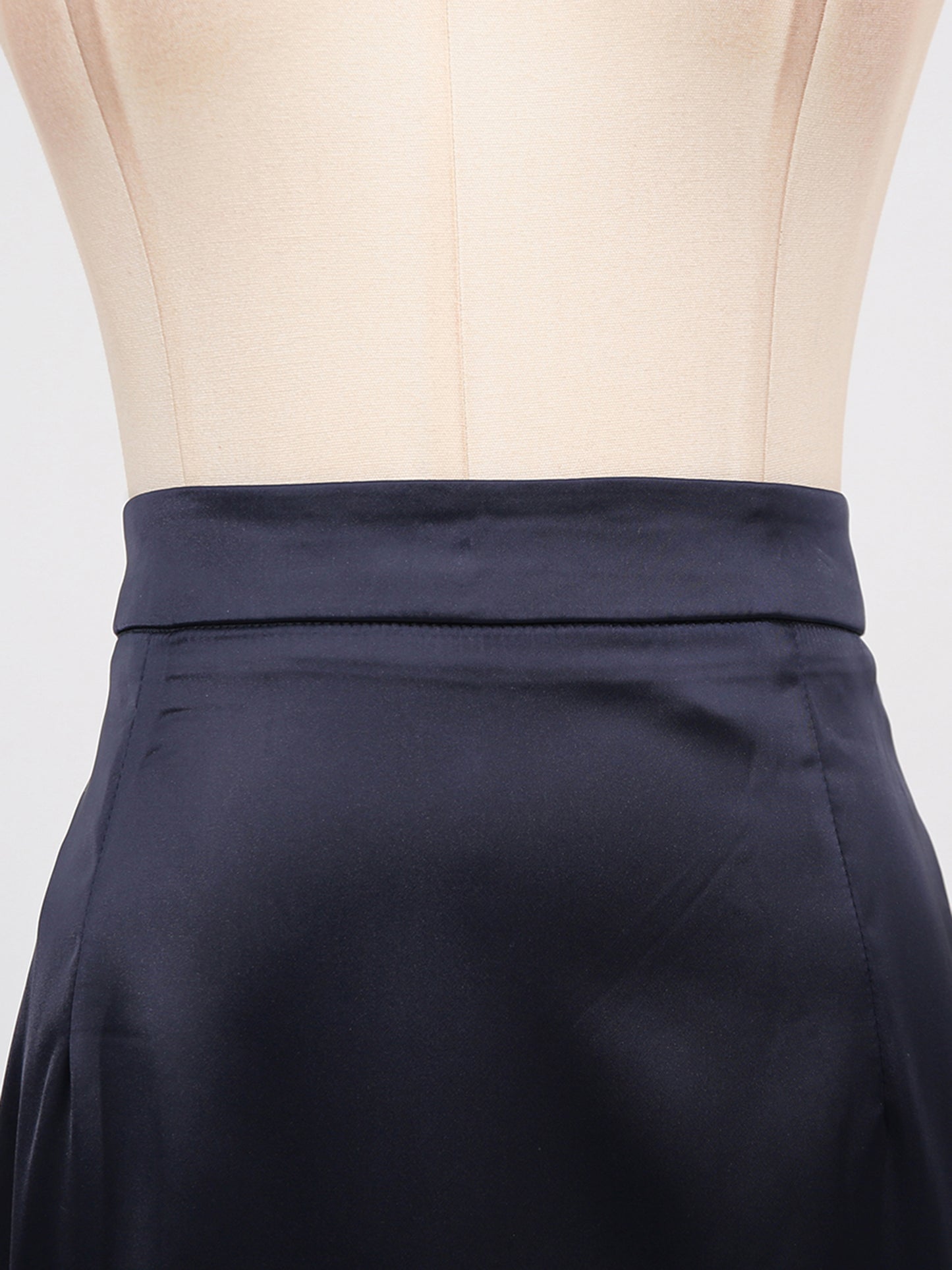 Glamorous Navy Blue Embellished Top and Skirt Set
