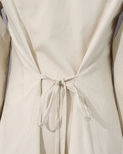 Apricot Asymmetrical Button Fitted Blazer