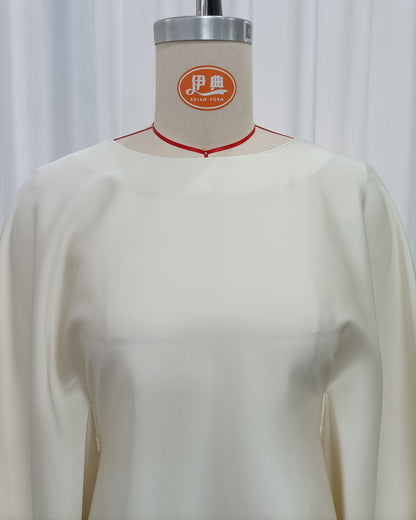 Apricot Cape Sleeve Asymmetric Top