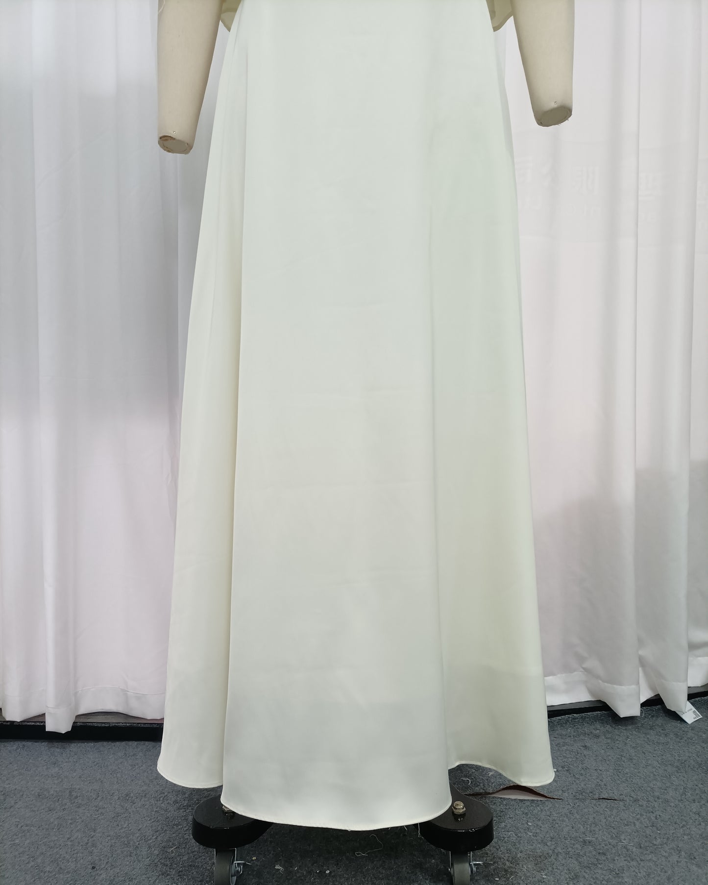 Apricot Cape Sleeve Crop Top High Waist Skirt Set
