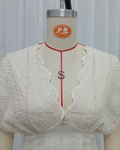 Apricot Embroidery Tunic Top Solid Pants Set