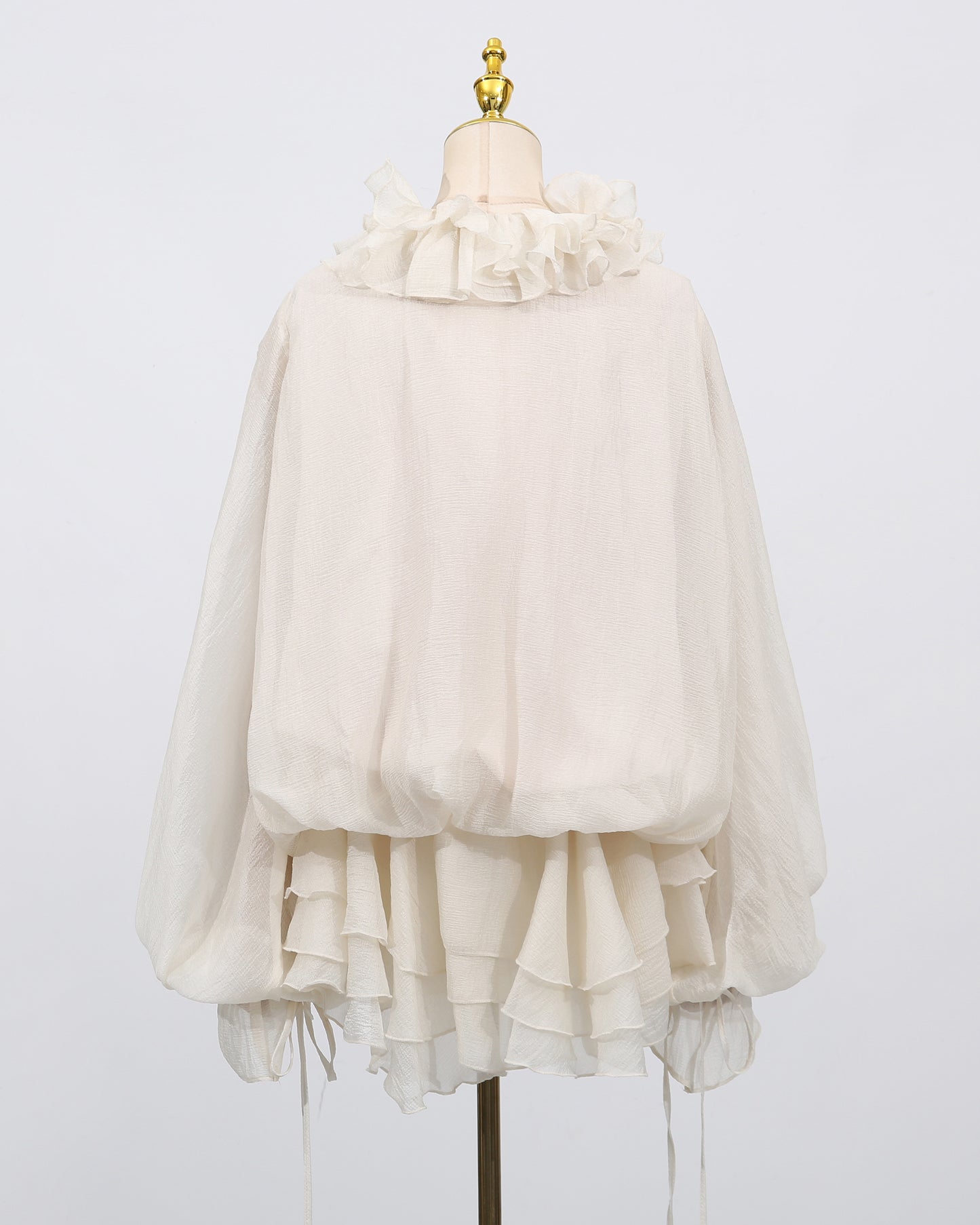 Apricot Floral Ruffle Mini Dress