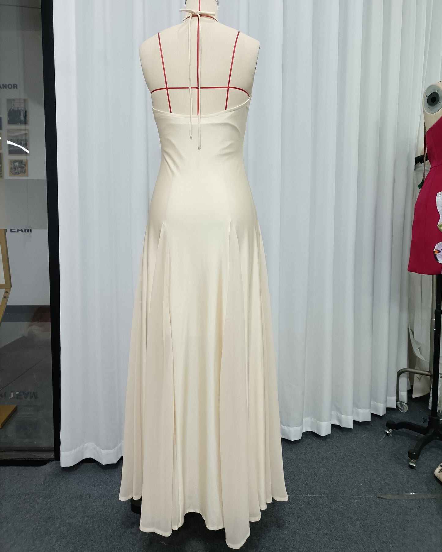 Apricot Halter Neck Tunic Maxi Dress