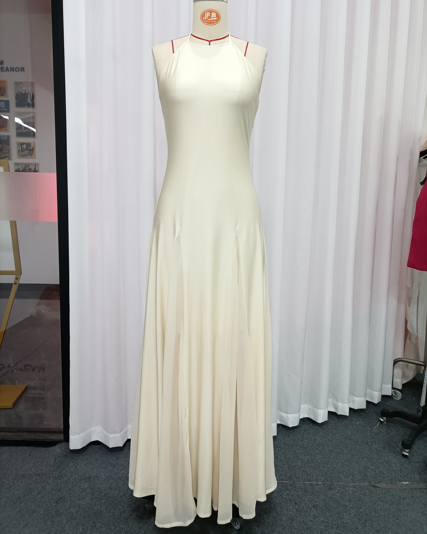 Apricot Halter Neck Tunic Maxi Dress