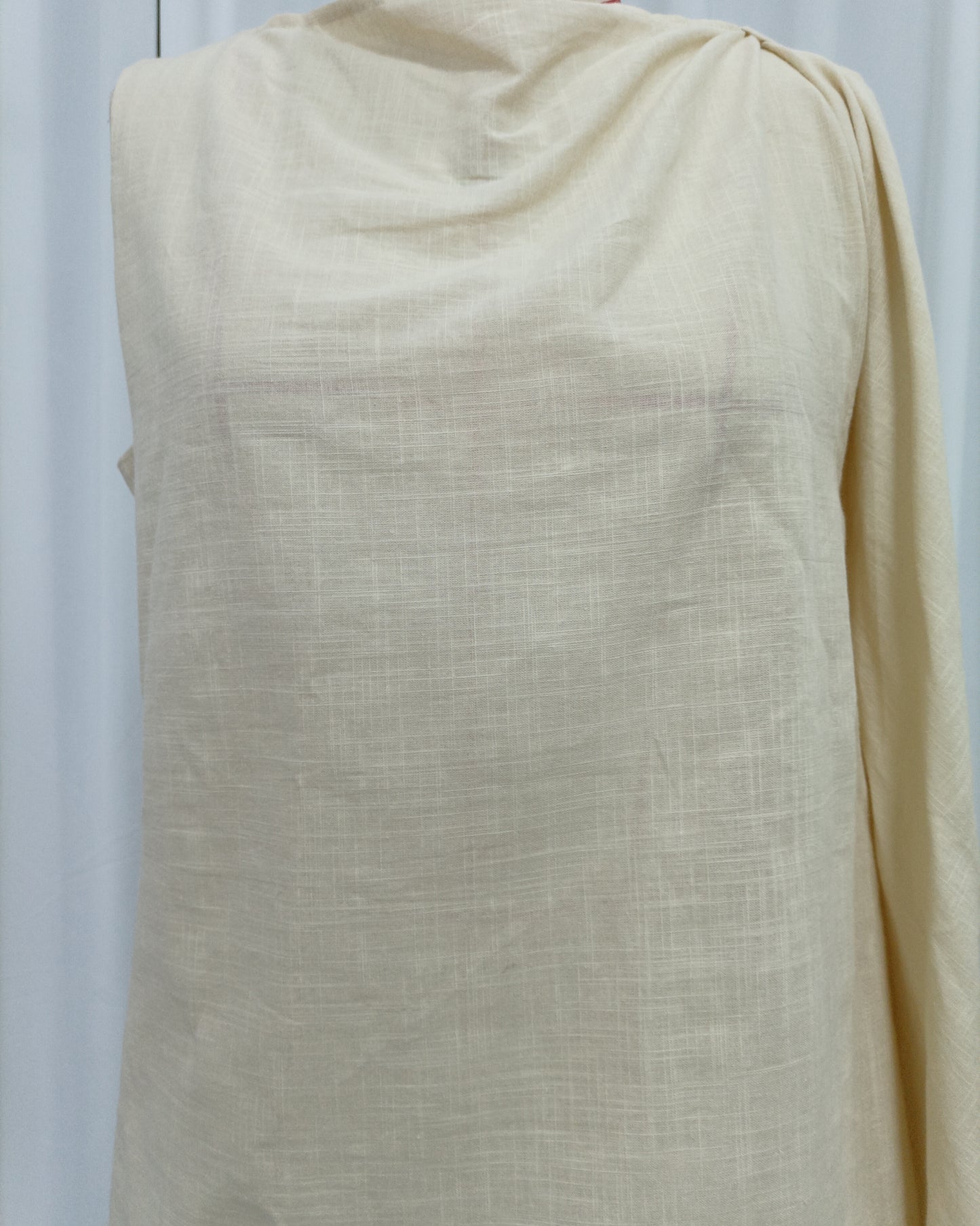 Apricot Linen Asymmetric Sleeveless Blouse