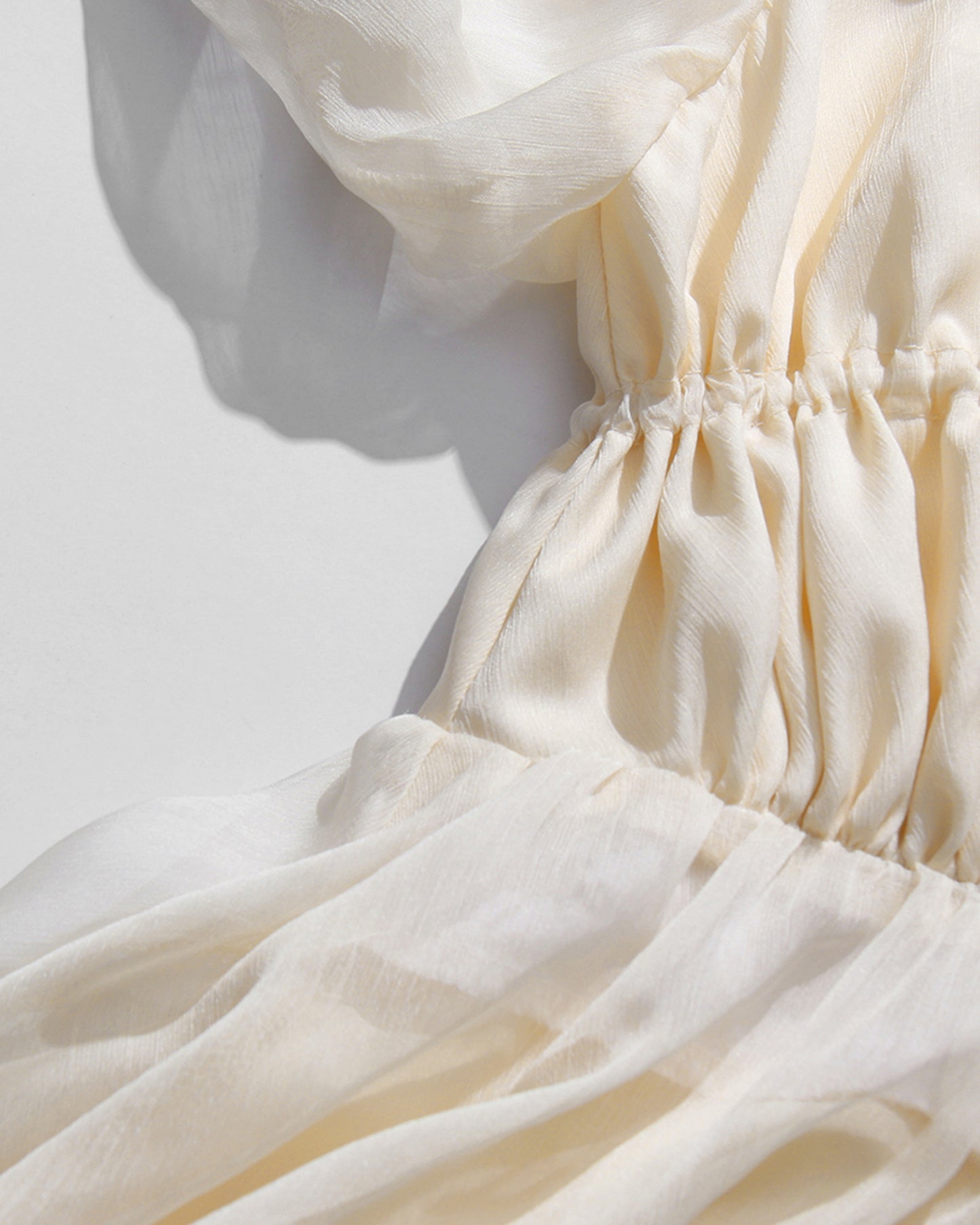 Apricot Ruffle Tiered Chiffon Midi Dress