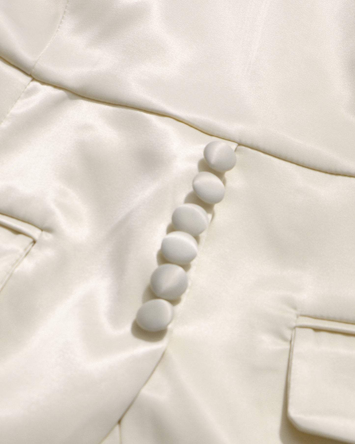 Apricot Satin High Neck Top & Skirt Set