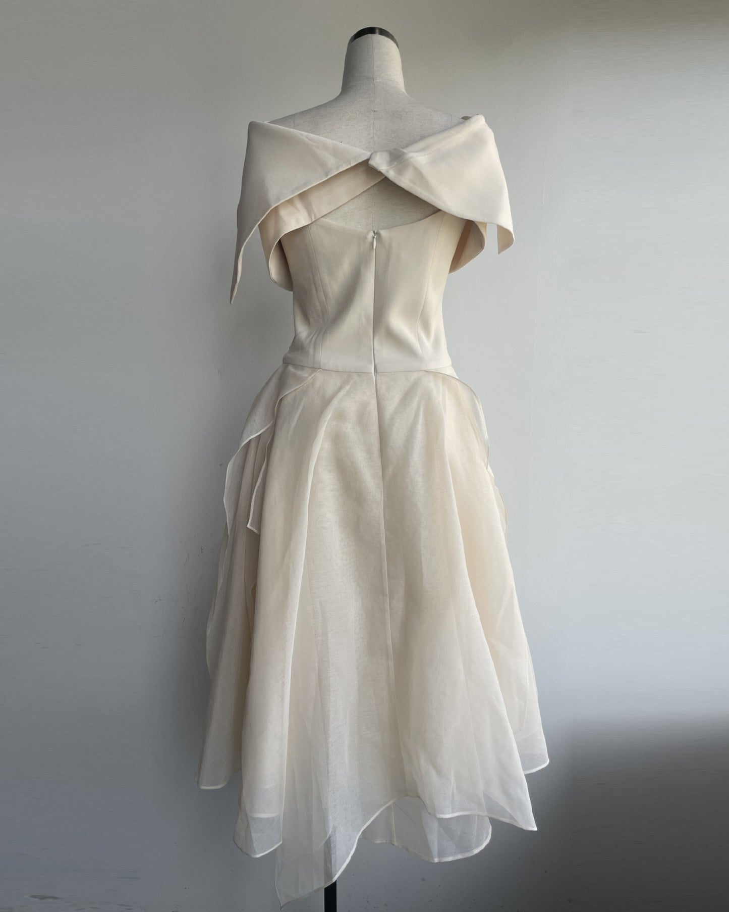 Apricot Dress & Cape 2-Piece Set