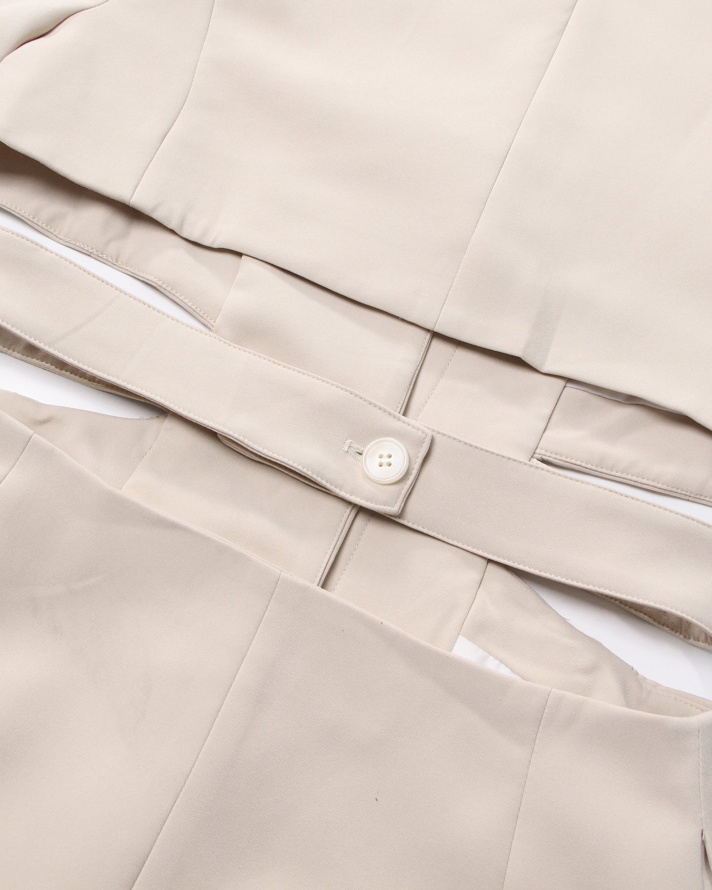 Apricot Solid Lapel Cutout Blazer