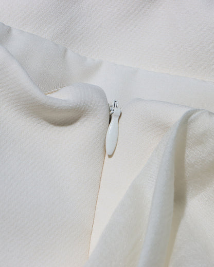 Apricot Strapless Dress with Sheer Scarf