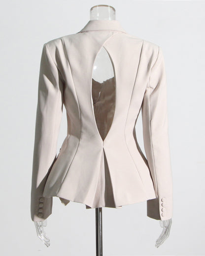 Apricot Blazer with Crystal Side Accents