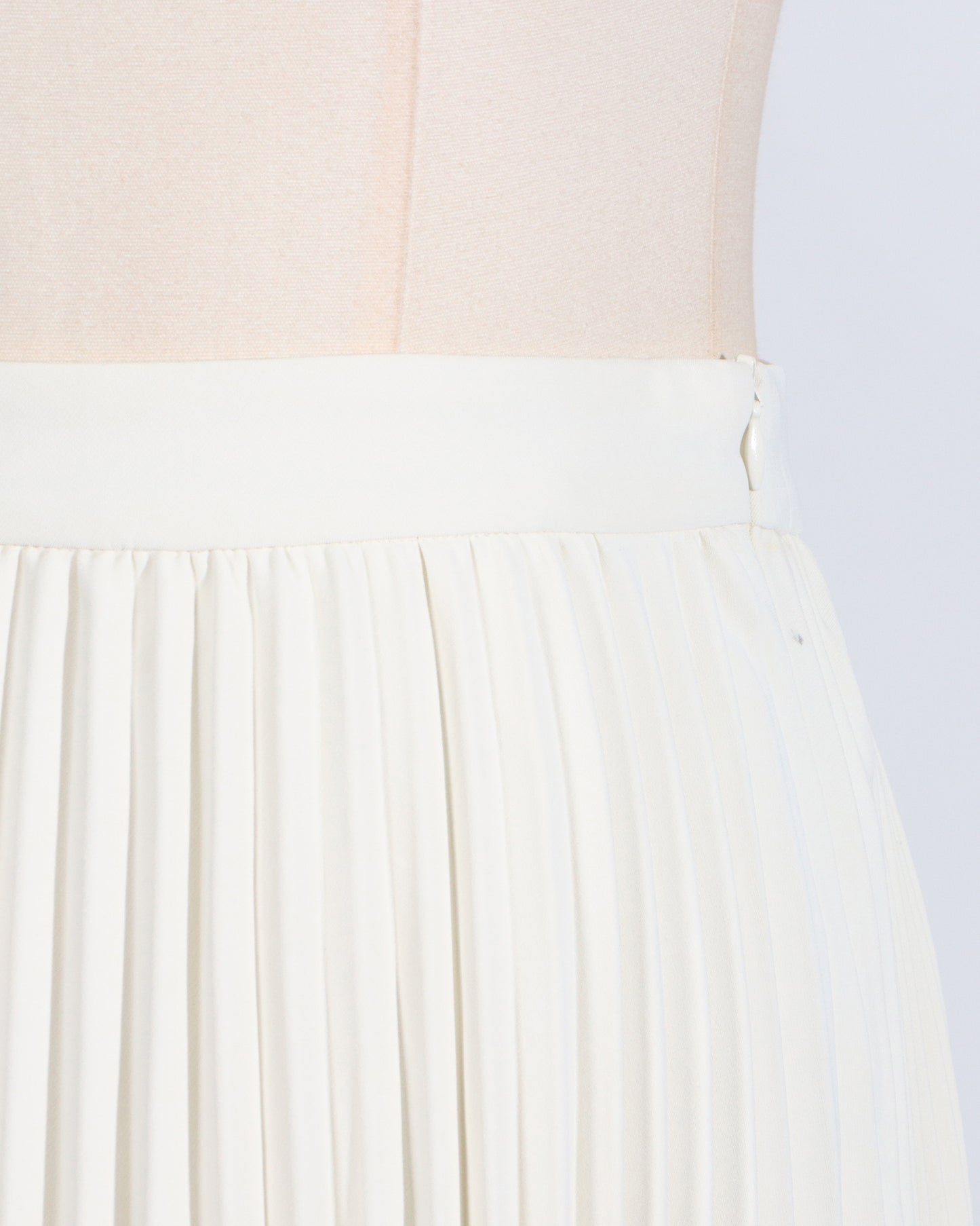 Beige Pleated Midi Skirt