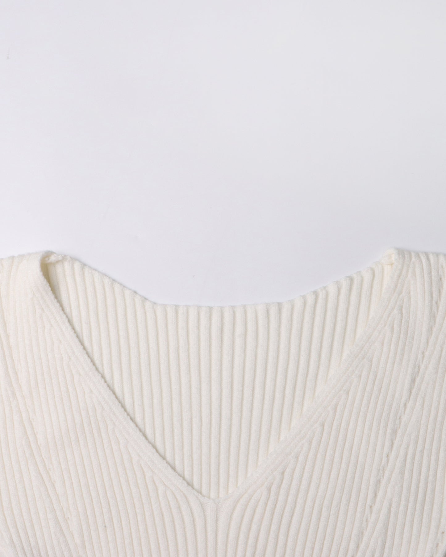 Beige Ribbed Knit Midi Dress with Cape Sleeves