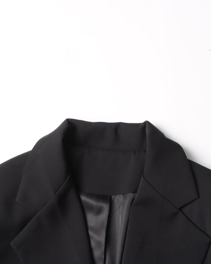 Black Belted Blazer Dress