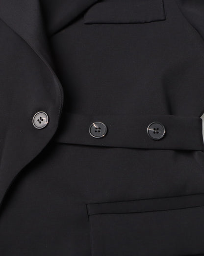Black Belted Blazer Dress