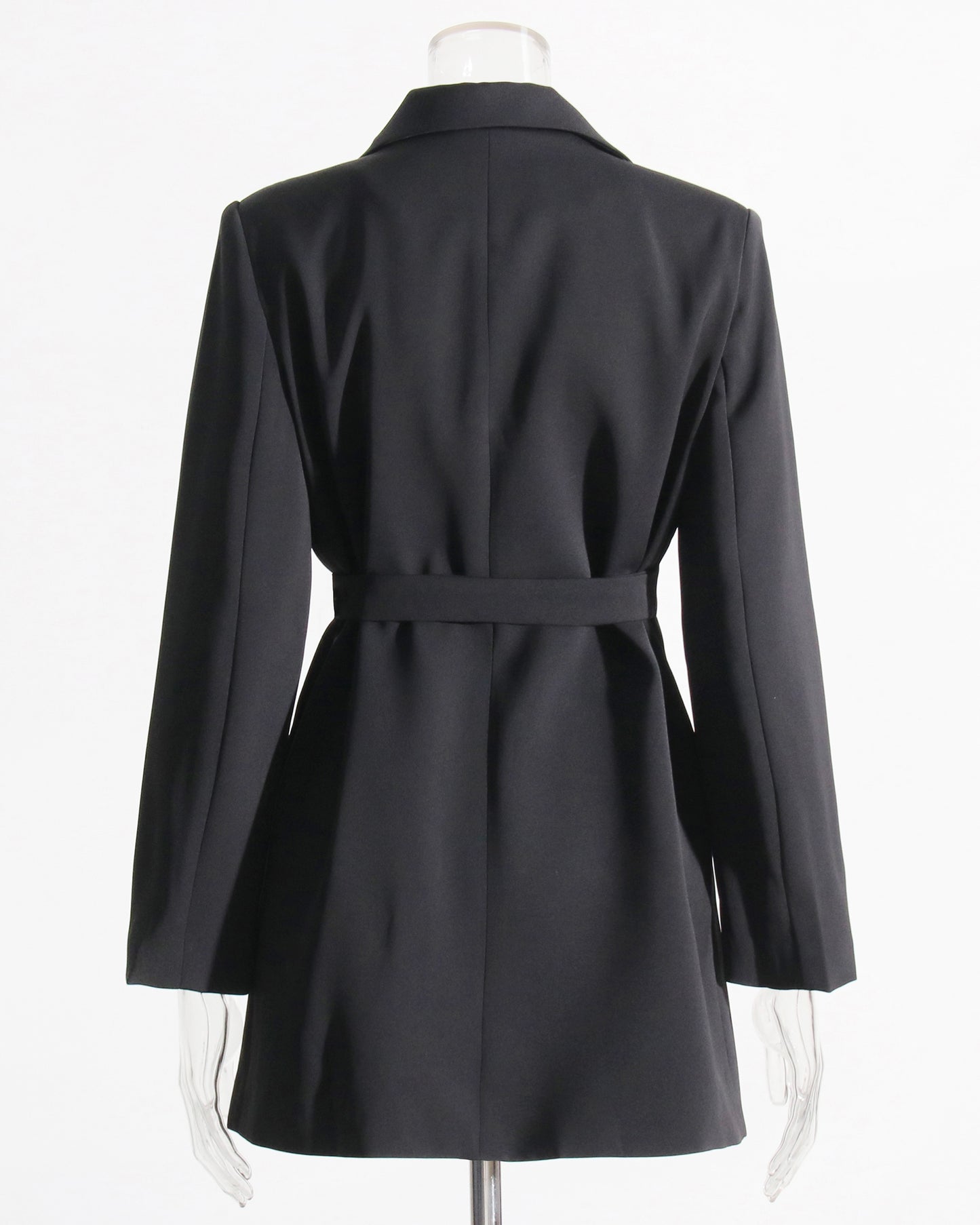 Black Belted Blazer Dress