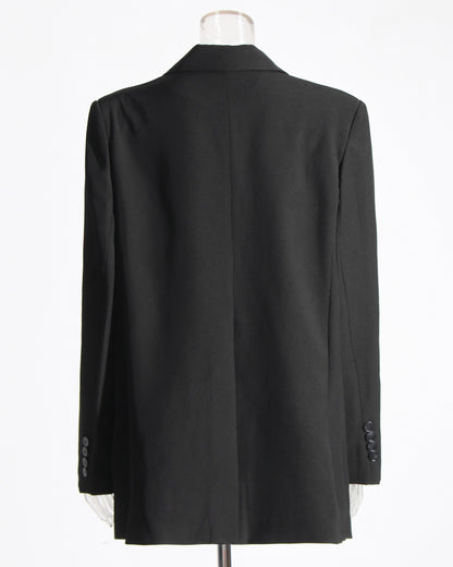 Black Blazer with Multi-Color Button Accents
