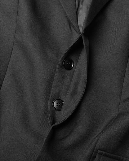 Black Blazer with Pearl Belt & Pleated Waist