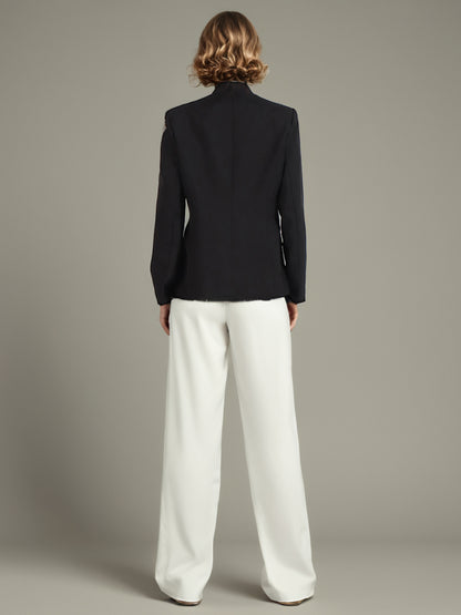 Black Blazer with Pearl, Crystal & Sequin