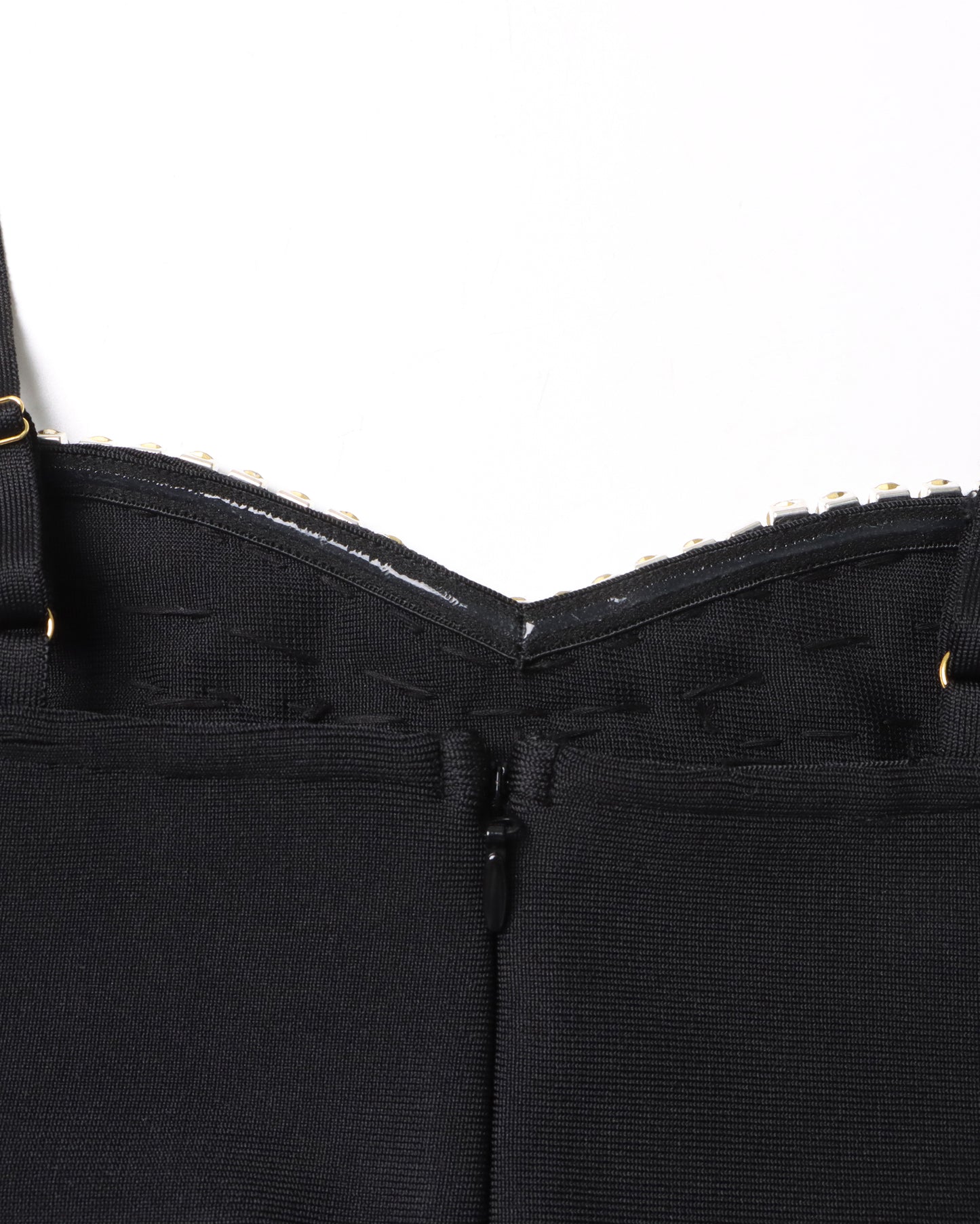 Black Crystal Mini Dress with Gloves