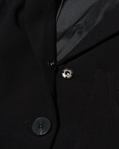 Black Cutout Solid Casual Bustier Blazer