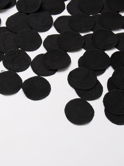 Black Disc-Embellished Fringe Midi Skirt