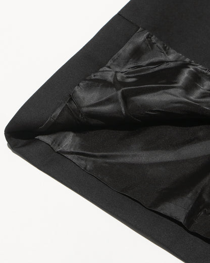 Black Double-Breasted Longline Blazer Coat