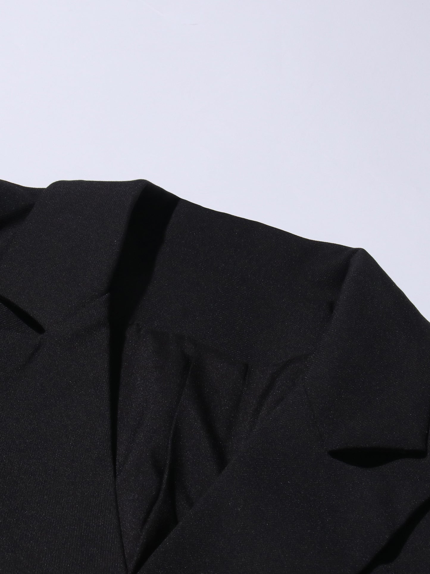 Black Double-Breasted Ruffle Hem Mini Dress