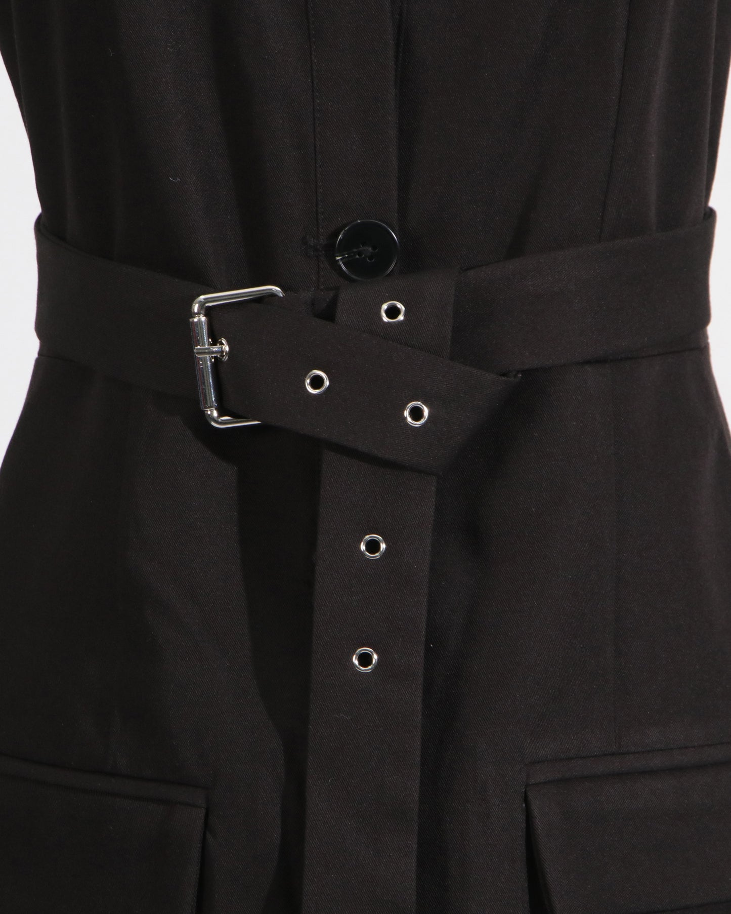 Black Halter Neck Belted Mini Dress