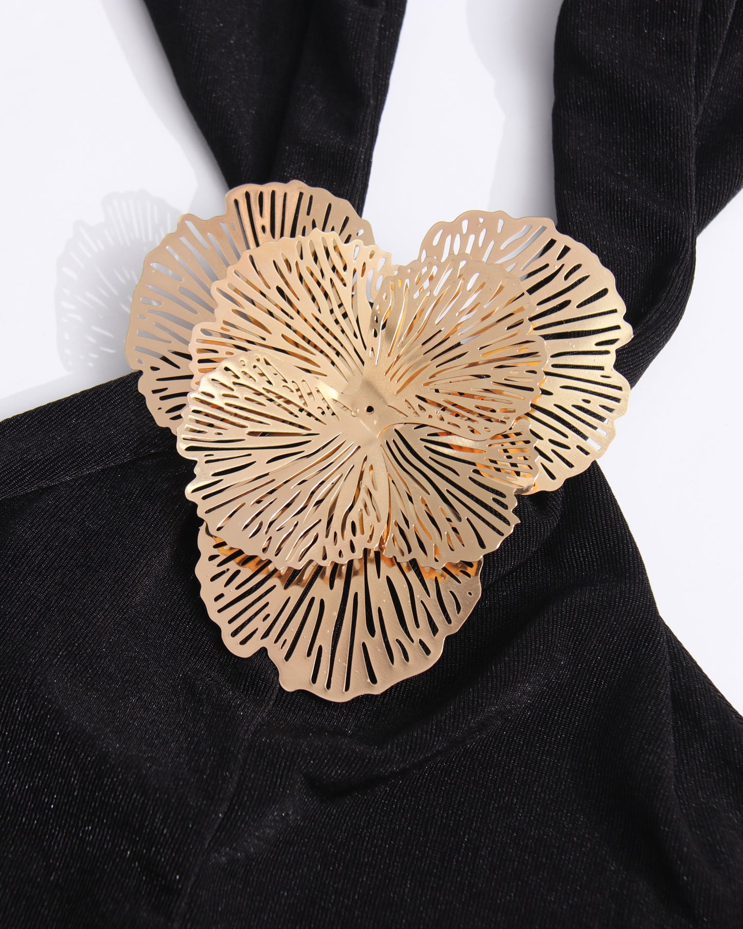 Black Halter Neck Gold Floral Maxi Dress