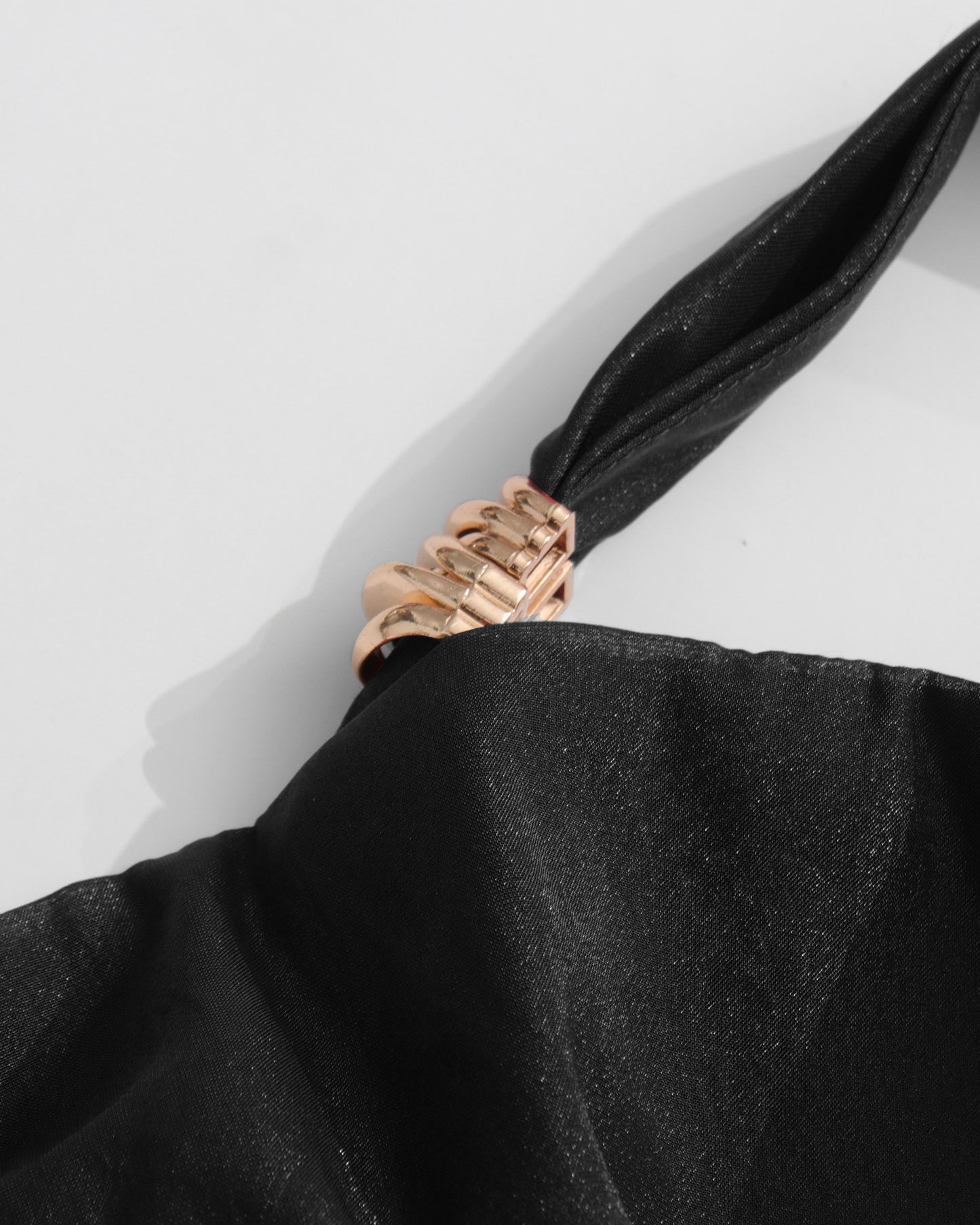 Black Halter Ruched Midi Dress