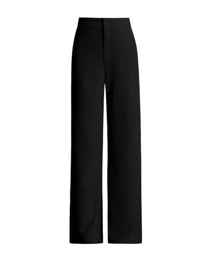 Black High-Waisted Wide-Leg Trousers