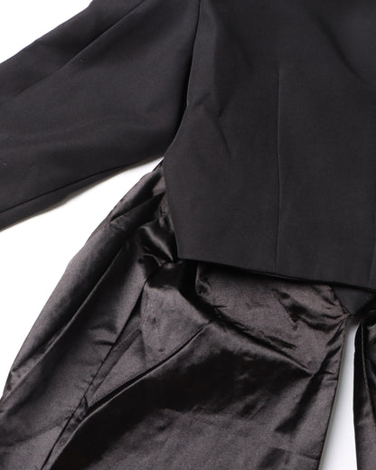 Black Jacket with Back Satin Bow