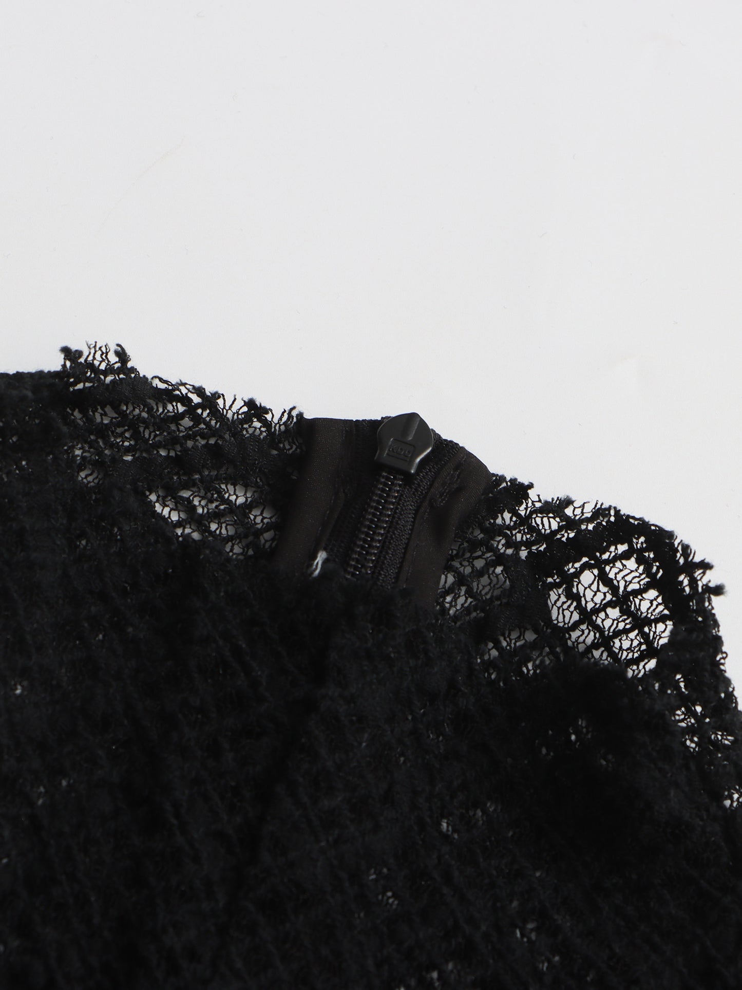 Black Lace Sleeveless Maxi Dress with Mock Neck