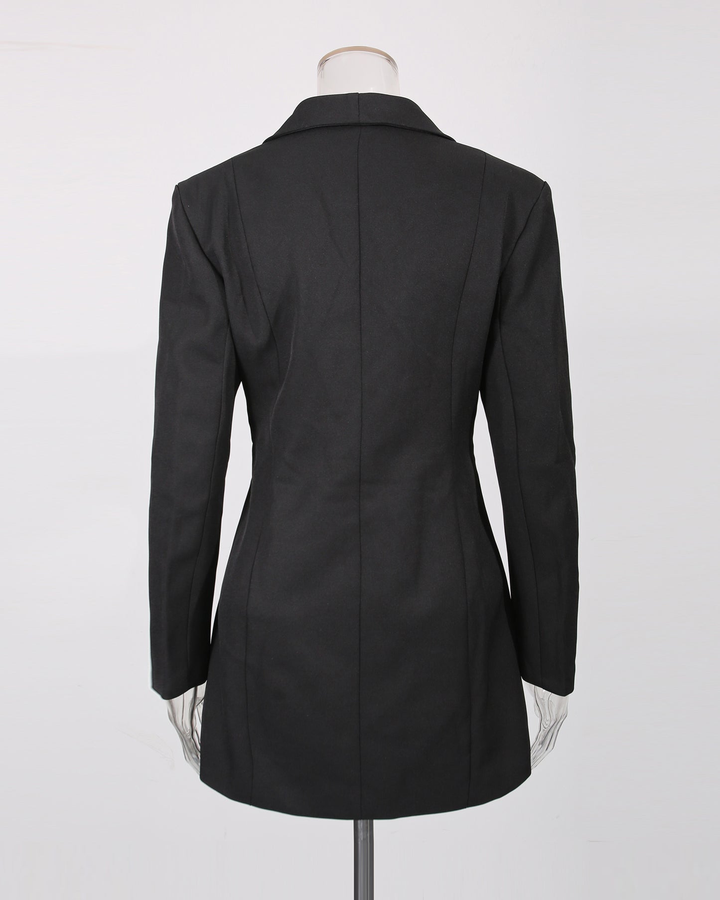 Black Metal Buckle Corset Blazer