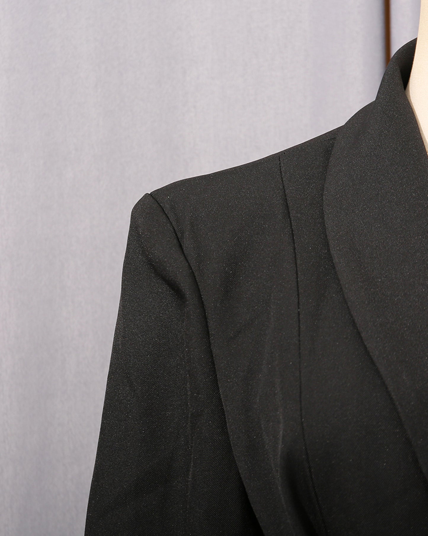 Black Metal Buckle Corset Blazer