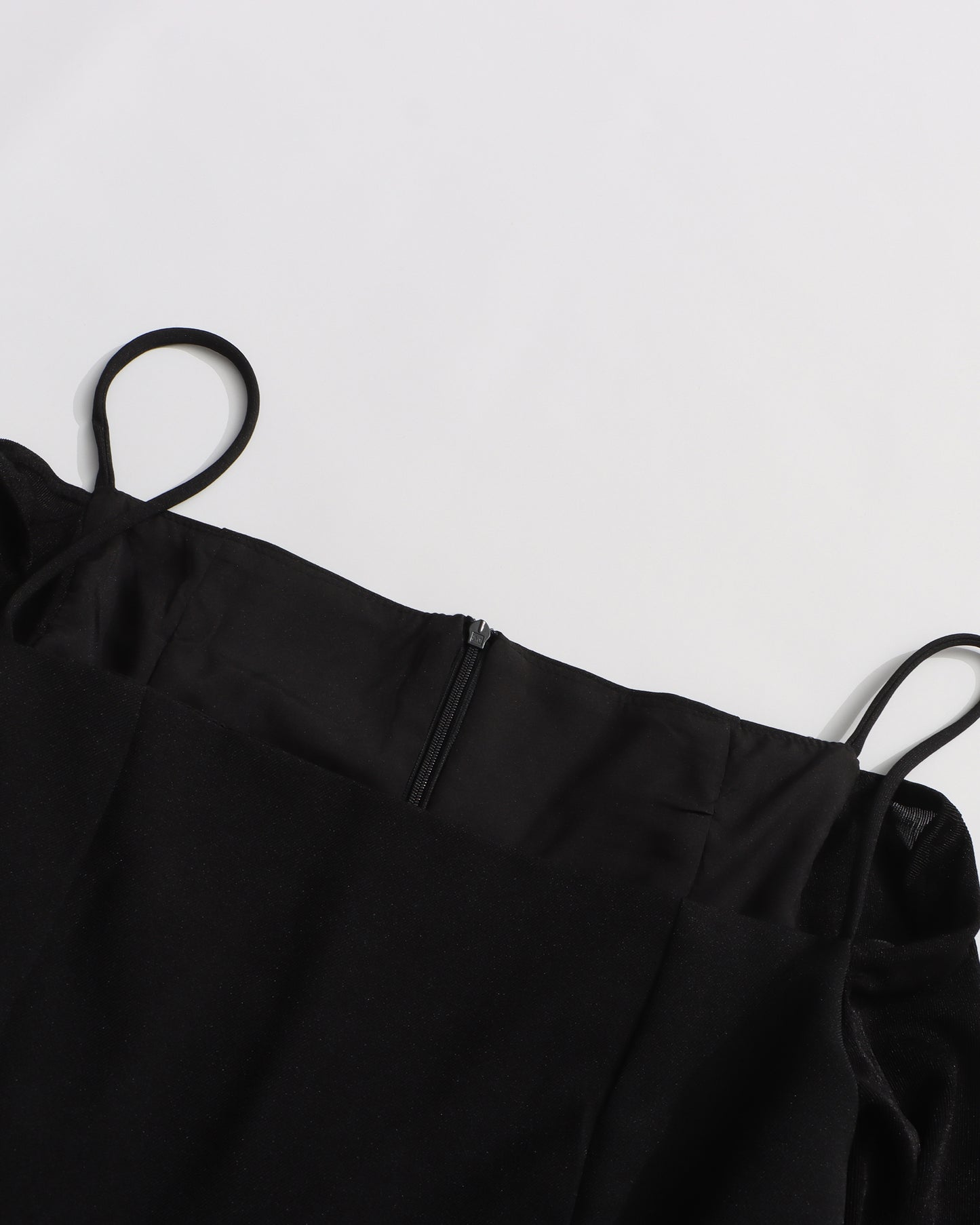 Black Off-Shoulder Belted Midi Dress