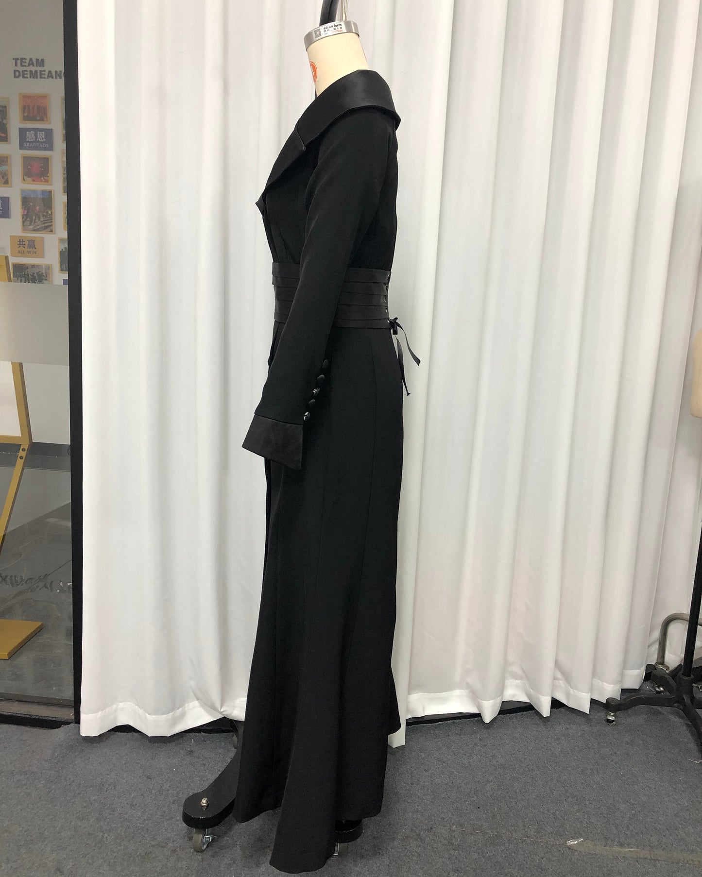 Black Off-Shoulder Blazer Mermaid Maxi Dress