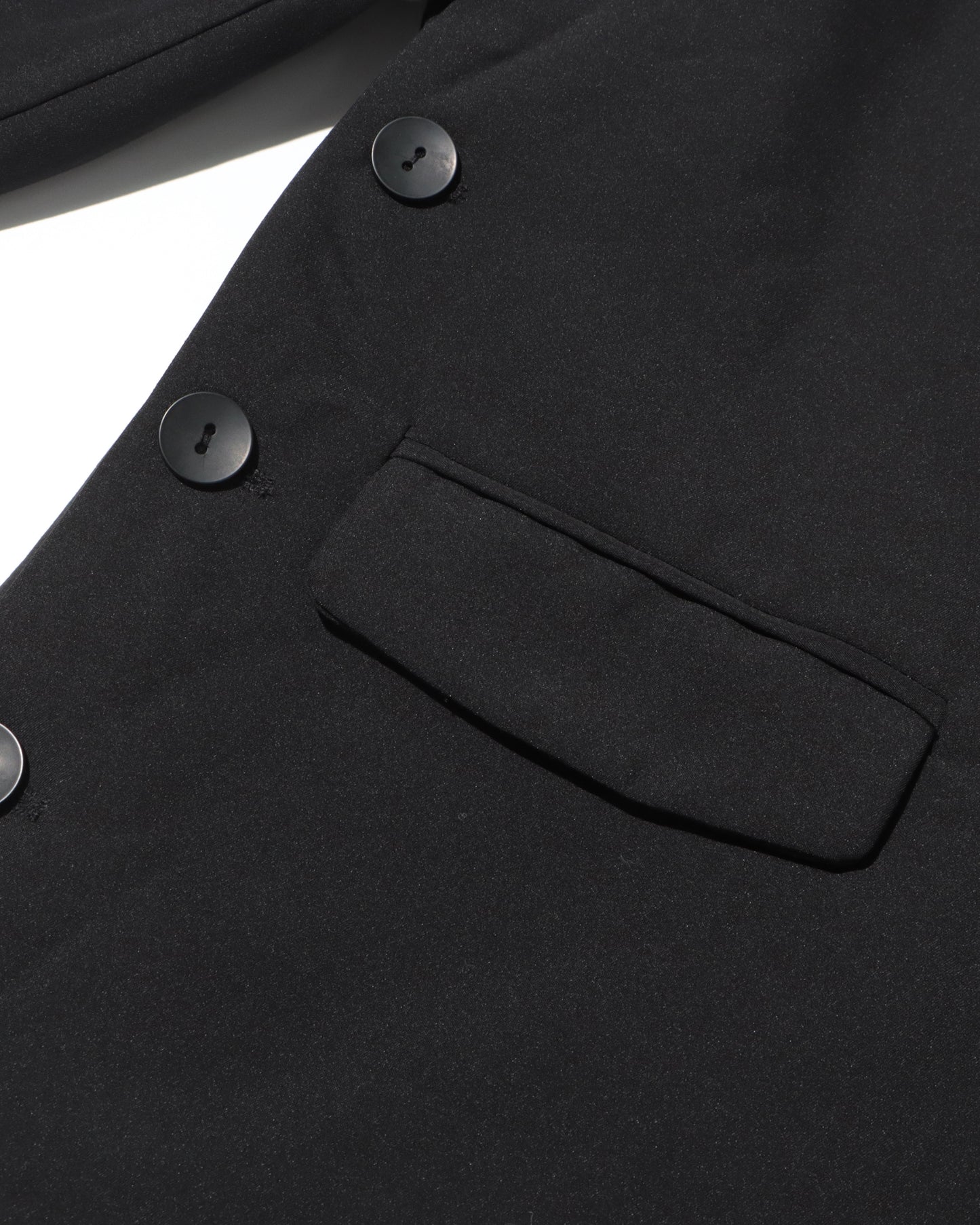 Black Oversized Blazer with Shoulder Buttons