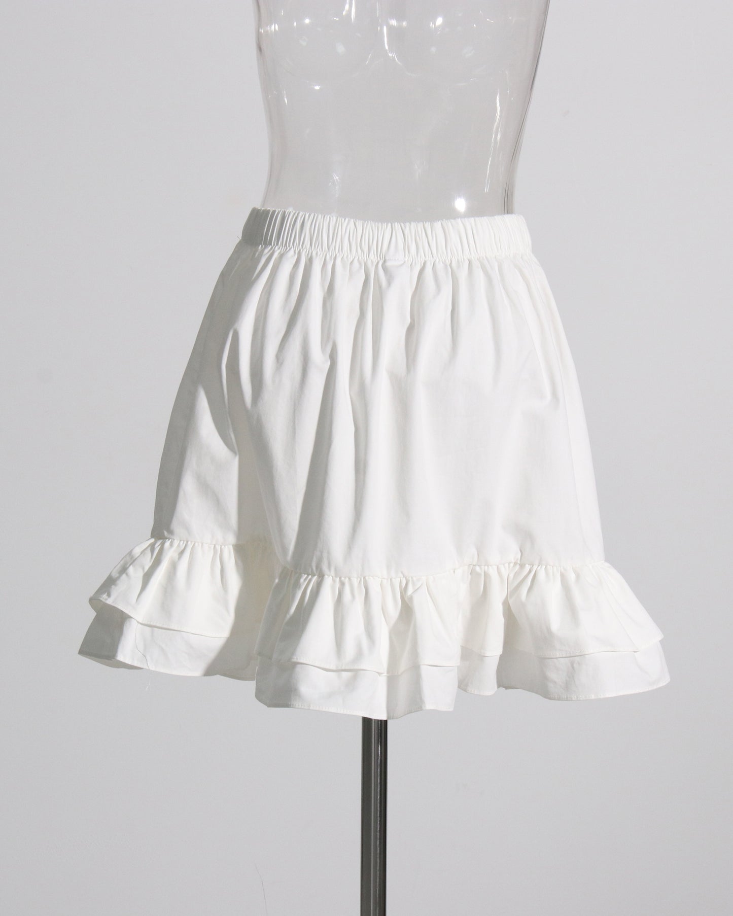 Black Sequin Blazer & White Ruffle Dress Set