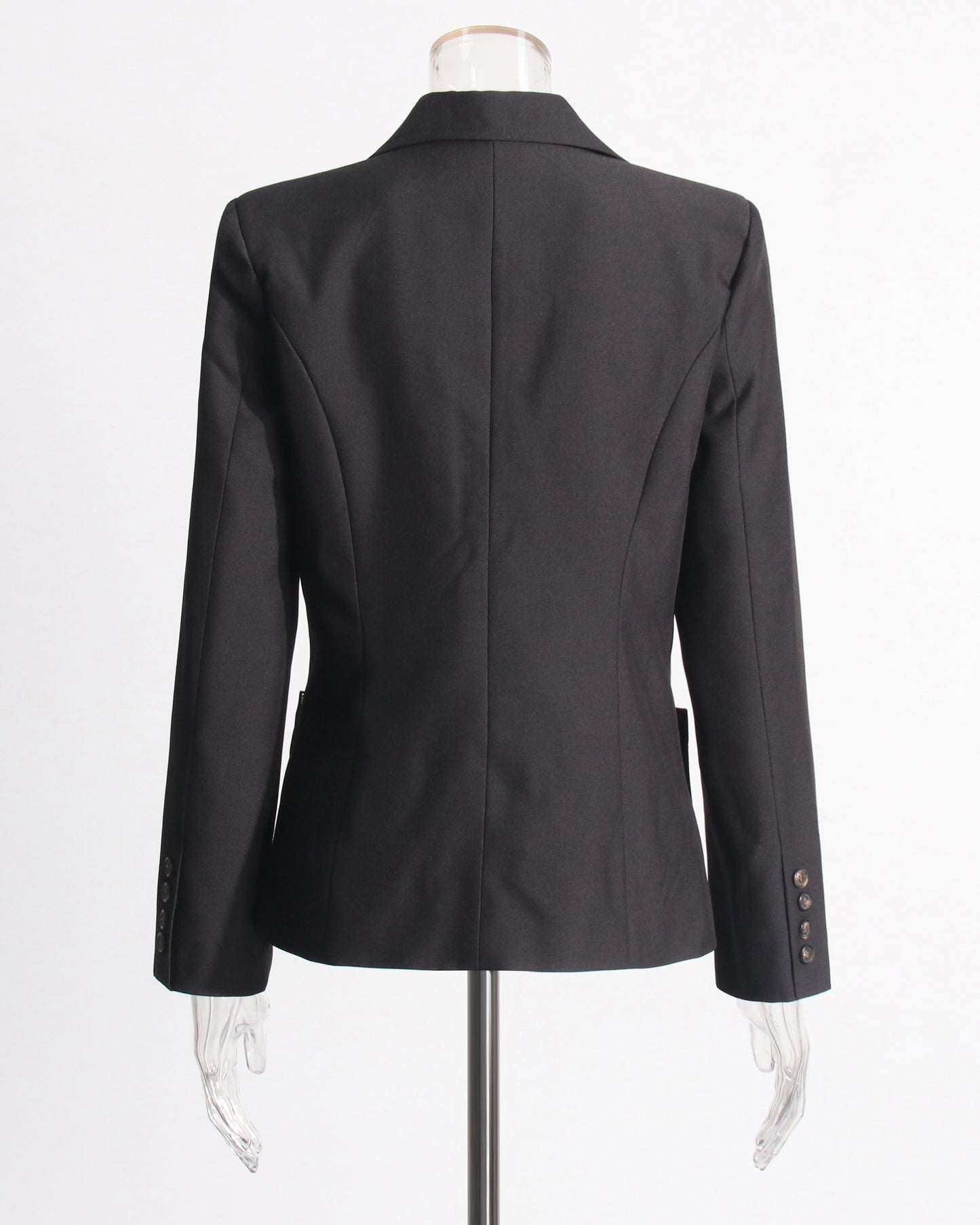 Black Single-Breasted Blazer with Button