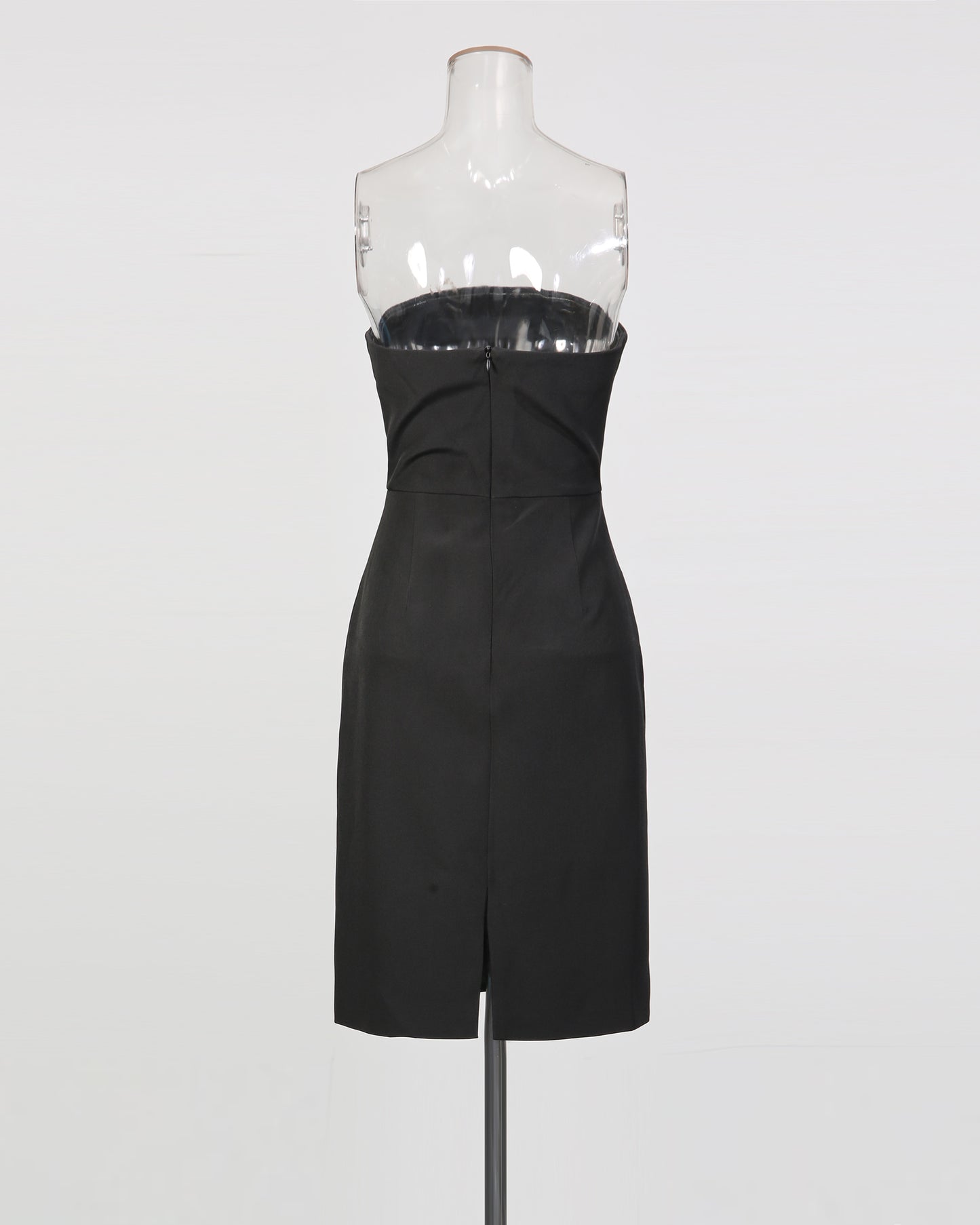 Black Strapless Fringe Embellished Mini Dress